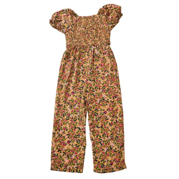 J. crew Factory Crewcuts Floral Girls Jumpsuit Size 7 - Picture 5 of 6
